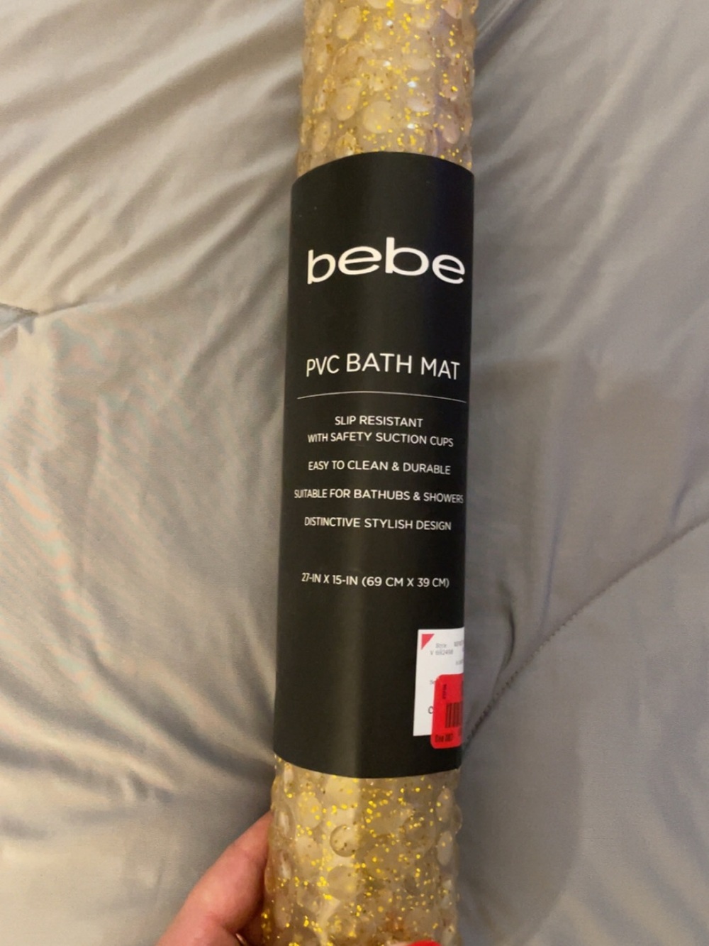 bebe Gold Glitter PVC Bath Mat